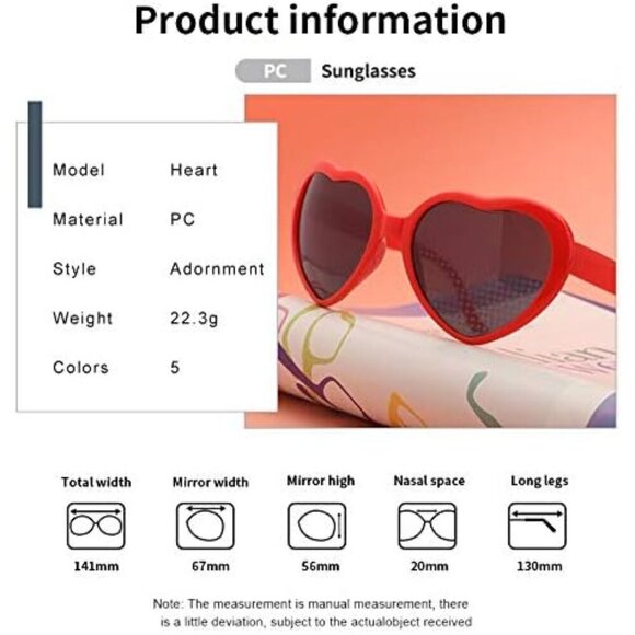 Heart Diffraction Glasses Festival Accessories Love Gift UV Protection